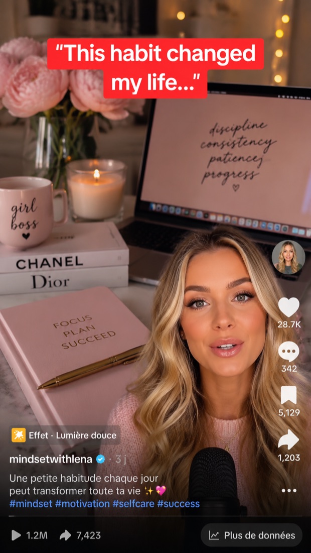 Exemple ContentRush — vidéo générée avec clone IA, prête à poster